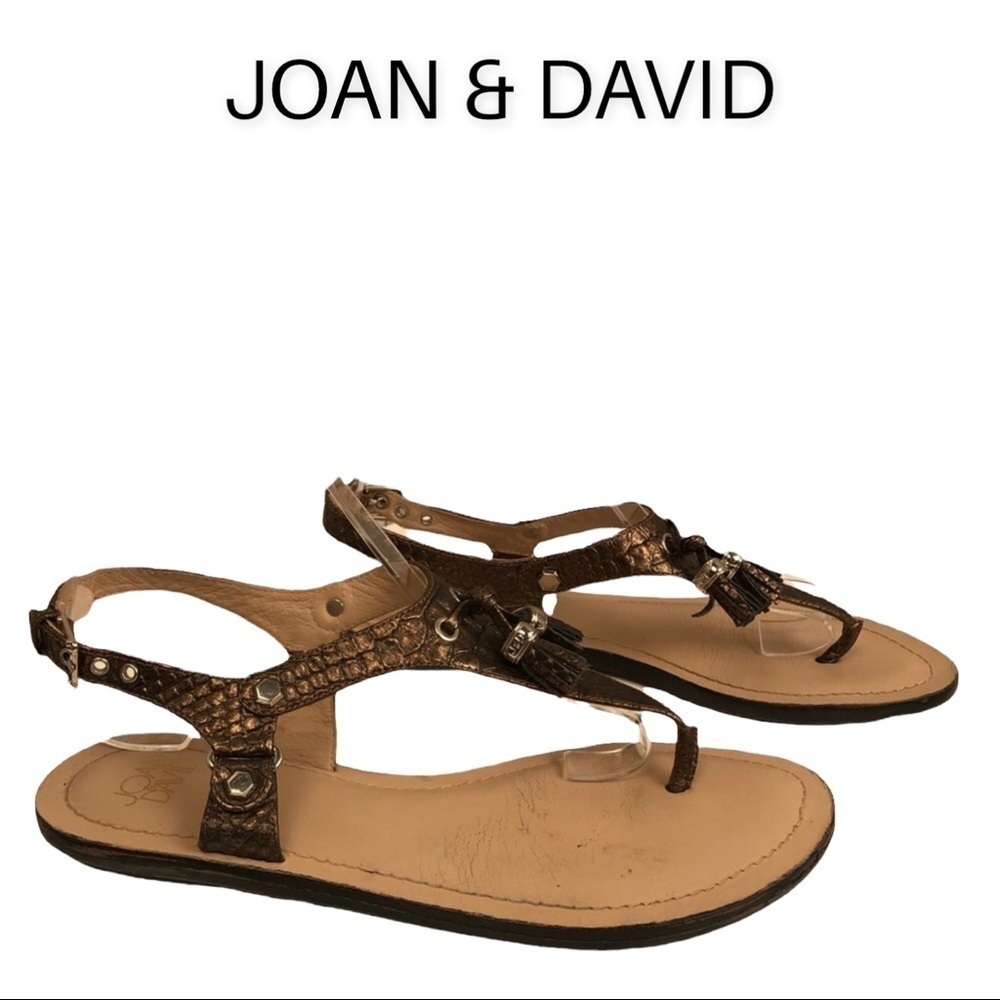 Joan & David 8 bronze metallic Marcelina sandals